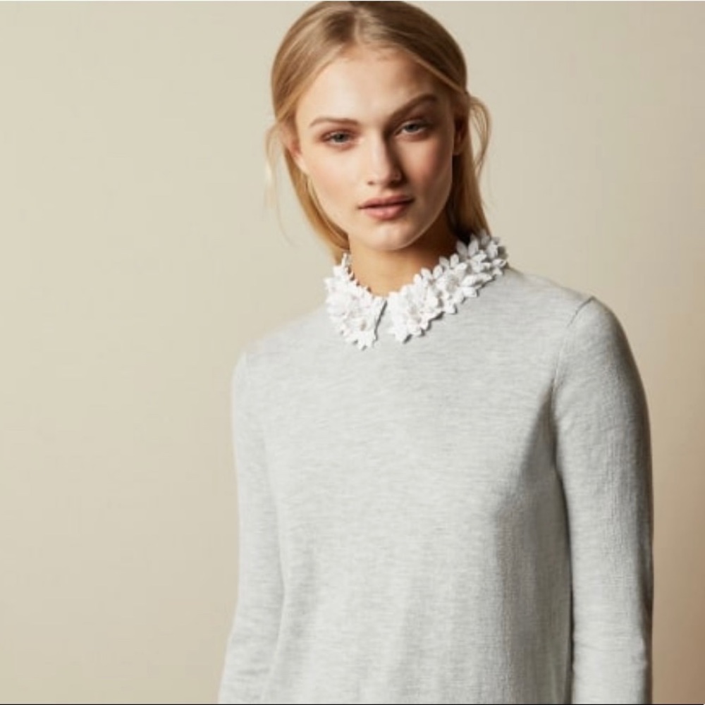 Ted Baker London NANSEA Floral-collar Sweater